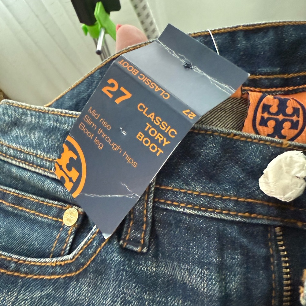 Tory Burch Women's Blue Boot Cut Jeans - Picture 11 of 13